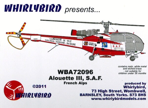 Alouette III Detail set for SAF, French Alps  WBA72096