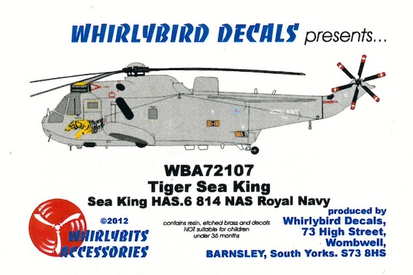 Sea King HAS6 (Tiger Sea King 814 NAS Royal Navy) (Revell)  WBA72107
