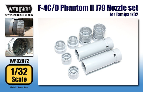 F4C/D Phantom II J79 Nozzle set (Tamiya)  WP32072