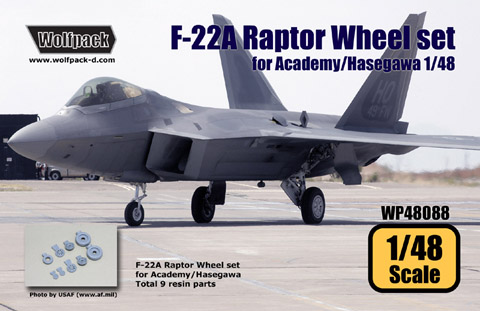 F-22A Raptor Wheel set (Hasegawa)  WP48088