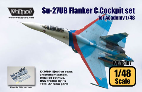 Suchoi Su27UB Flanker C Cockpit set (Academy)  WP48107