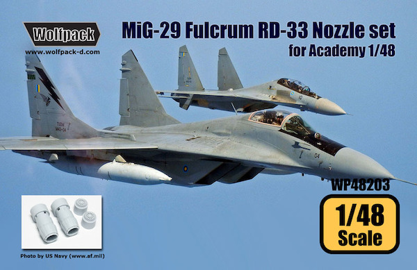 Mikoyan MiG29 Fulcrum RD33 Engine Nozzle set (Academy)  WP48203