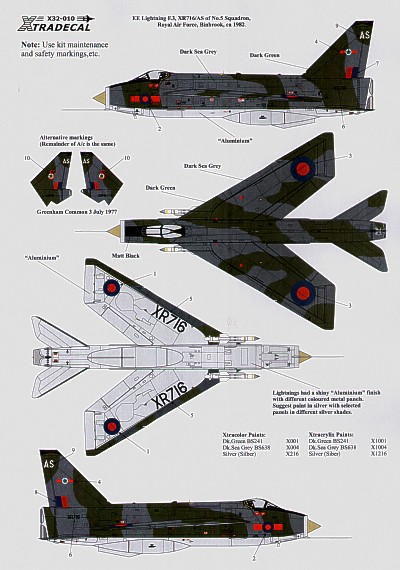 EE Lightning F3 (5th sq RAF)  x32010