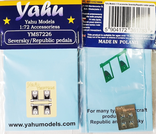 Seversky/Republic Rudder Pedals  (2 sets)  YMS7226
