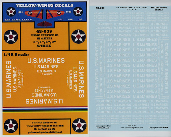 USMC 1930-42 Service ID(U.S. NAVY) 4 Different Sizes White)  48-039
