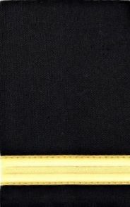 Set of two 1 gold bar Epaulettes with black background. ( 13 mm bar)  1BARGOLD