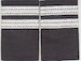 Set of two 2 silver bar Epaulettes Black background. ( 13 mm bar) 