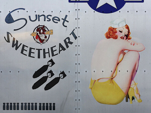 Sunset Sweetheart Metal Sign - pin up  5713
