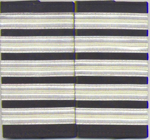 Set of two 5 silver bar Epaulettes with black background. ( 13 mm bar) 5BARSILVER
