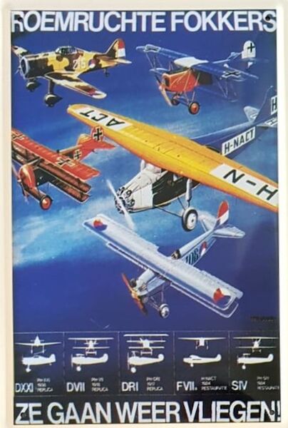 Roemruchte Fokkers metal poster metal sign 9005