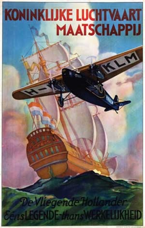 KLM, de Vliegende Hollander metal poster metal sign  9042