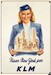 KLM New York, stewardess metal poster metal sign 9125