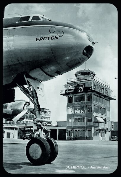 KLM Lockheed Constellation Proton 1950 Schiphol Airport Vintage metal poster metal sign AV0003