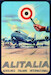 Alitalia - Aerolinee Italiane Internaziolani DC-4 Skymaster Vintage metal poster metal sign