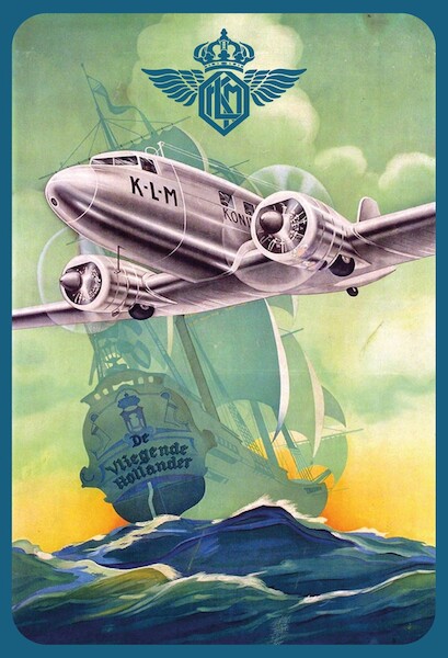 KLM DC-2 De Vliegende Hollander  Vintage metal poster metal sign  AV0024