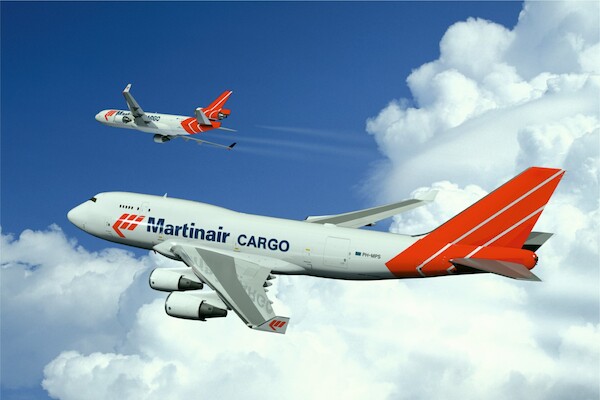 Martinair Cargo Boeing 747-400 PH-MPS McDonnell Douglas MD-11 PH-MCW - metal poster metal sign  AV0043