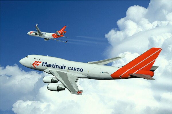 Martinair Cargo Boeing 747-400 PH-MPS McDonnell Douglas MD-11 PH-MCW - metal poster metal sign  AV0063