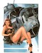 Cut'n Out - Rita Hayworth pinup with B-24 Liberator Vintage metal poster metal sign