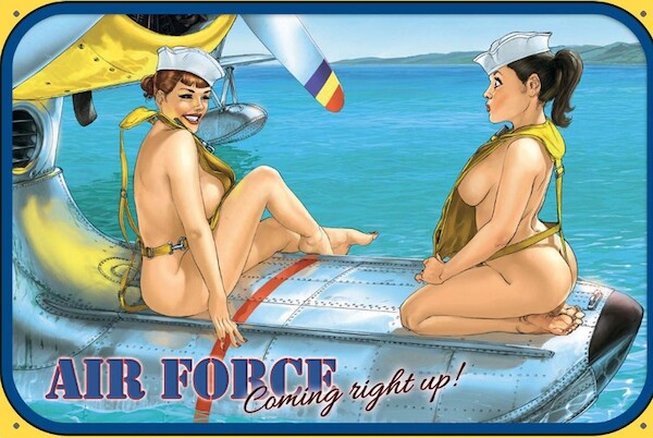 Air Force: Coming Right Up! Pinup metal poster metal sign CC0300-M