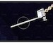 Aircraft Rhinstone Zircon 925 Sterling Silver Long Stud  EAR HANGERS