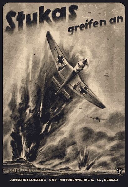 Wehrmacht Flugzeug Stukas greifen an metal poster metal sign FA 1528-K