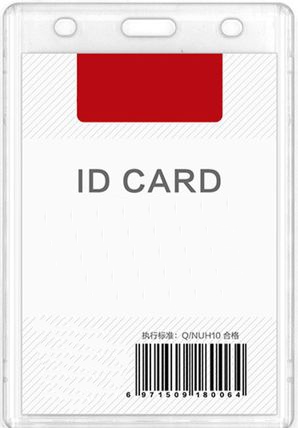High Quality Transparent Vertical Style Acrylic Badge Holder (ID-card holder) ID-VER A7