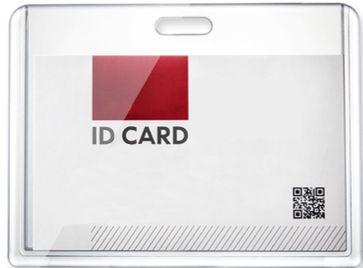 High Quality Transparent Horizontal Style Acrylic Badge Holder (ID-card holder)  ID-HOR