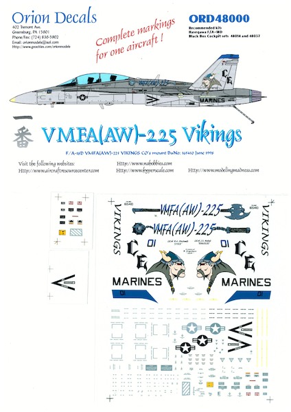 F18D Hornet (VMFA(AW)225 USMC) ORD48000