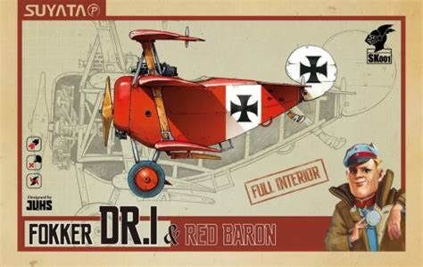Fokker Dr1 & Red Baron  with full interior  SK001