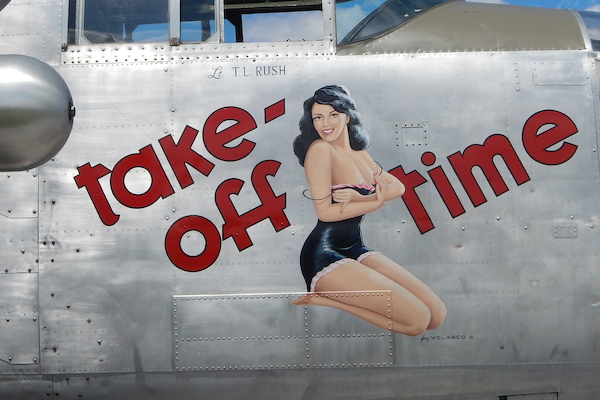 Take Off Time - pin up metal poster metal sign V4-TAKE OFF TIME