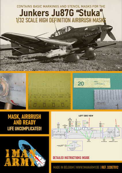 Junkers Ju87G Stuka High Definition Airbrush Masking (Trumpeter) 32DET012