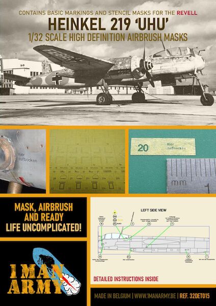 Heinkel He219 Uhu High Definition Airbrush Masking 32DET015