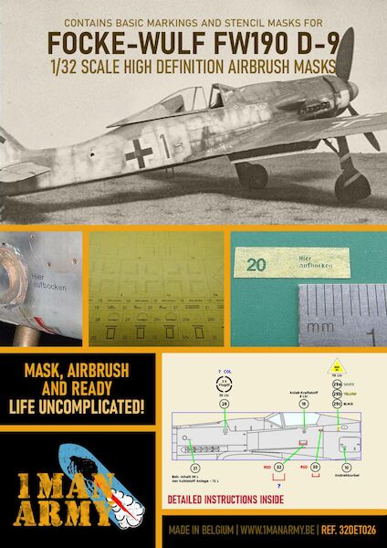 Focke Wulf FW190D-9 High Definition Airbrush Masking 32DET026