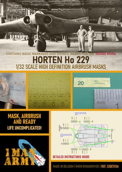 Horten Ho229 High Definition Airbrush Masking (Zoukei Mura) 32DET036