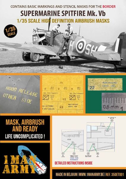 Spitfire MKVb High Definition Airbrush Masking (Border) 35DET001