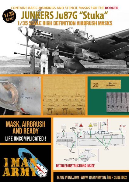 Junkers Ju87G "Stuka" High Definition Airbrush Masking (Border) 35DET002