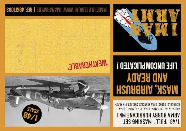 Hawker Hurricane Mk. I High Definition Airbrush Masking  (Arma)  48KIT003