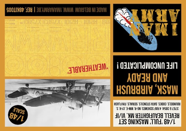 Bristol Beaufighter Mk. VI / IF High Definition Airbrush Masking  (Revell  48KIT005