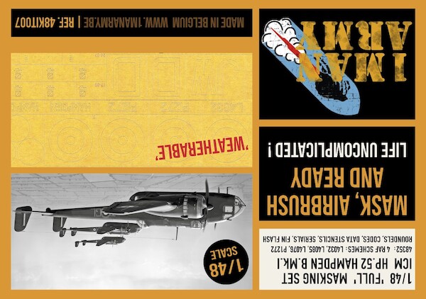 Handley Page P.52 Hampden B.Mk.I High Definition Airbrush Masking (ICM) 48KIT007