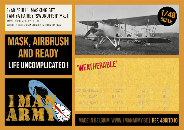 Fairey Swordfish MKII High Definition Airbrush Masking  (Tamiya)  48KIT010