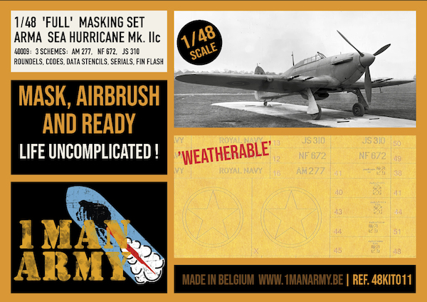 Hawker Sea Hurricane Mk. IIc High Definition Airbrush Masking  (Arma)  48KIT011