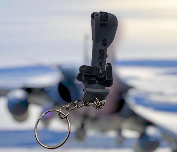 Keyholder with Rafale miniature Flight Stick  2KAC-008
