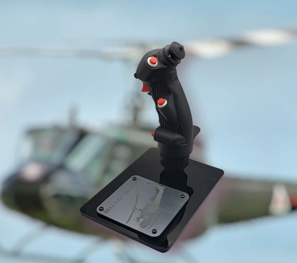 UH-1 Iroquois or Huey control stick replica with black plexi base.  2KRS-007