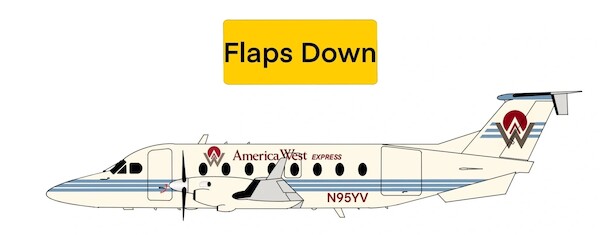 Beechcraft 1900D America West N95YV Flaps Down  3DD0119