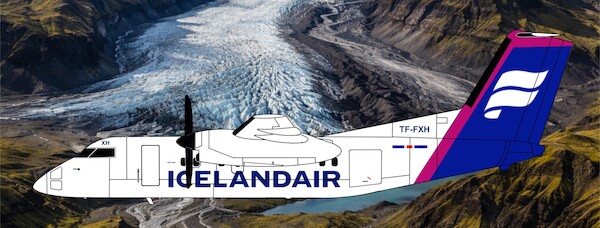 De Havilland Dash 8-Q200 Iceland Air (Pink) TF-FXH  3DD0167