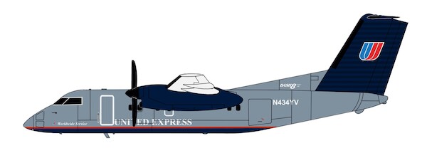 De Havilland Dash 8-Q200 United Express (Battleship Grey) N434YV  3DD0173