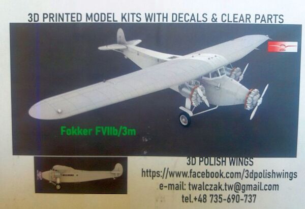 Fokker F7/3m Passenger version (Polish LOT) 3DPW32F7-1
