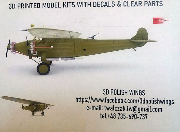 Fokker F7/3m Bomber  version (Polish AF)  3DPW32F7-2