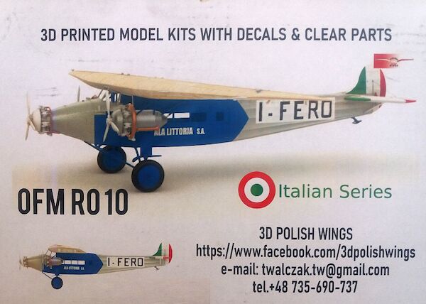 Fokker F7/3m (Romeo Ro10)  Italian  version  3DPW32F7-3