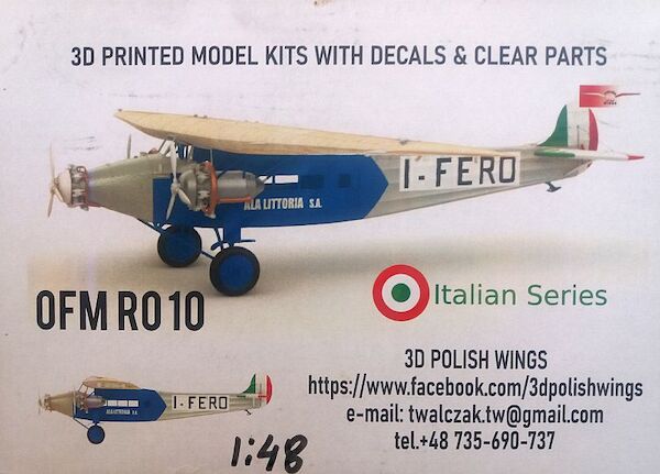 Fokker F7/3m (Romeo Ro10) Italian version  3DPW48F7-3